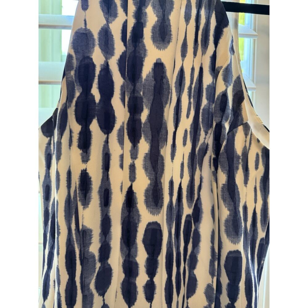 🔴Vince Camuto Scuba Strapless Blue And White A Line Dress 6 - Picture 3 of 6